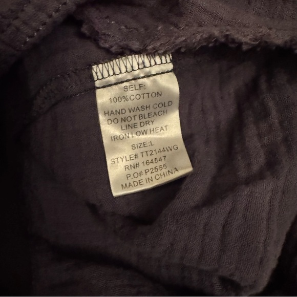 Anthropologie blue gauze 100% cotton daydream oversized tunic button down top L - Picture 4 of 4